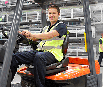 Fork lift driver